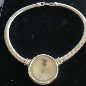 Vintage costume silver necklace